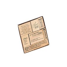 MAD STAMP 一套 8 枚復古刻字木郵票, 1套