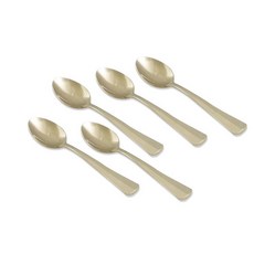 QUEEN SENSE 三角鈦金茶匙 5入, 單一顏色, 茶匙, 1套