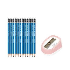 STAEDTLER 素描鉛筆 F 12入+迷你削鉛筆器 隨機出貨, 混色, 1套
