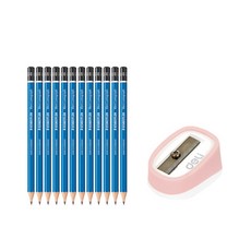STAEDTLER 素描鉛筆 4H 12入+削鉛筆機 隨機出貨, 混色, 1套