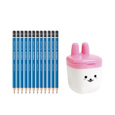 STAEDTLER 素描鉛筆 2H 12入+削筆機 隨機出貨, 混色, 1套