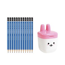 STAEDTLER 素描鉛筆 7H 12入+削筆機 隨機出貨, 混色, 1套