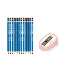 STAEDTLER 素描鉛筆 4B 12入+削鉛筆機 隨機出貨, 混色, 1套