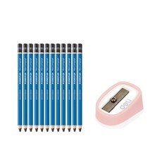 STAEDTLER 素描鉛筆 8B 12入+削鉛筆機 隨機出貨, 混色, 1套