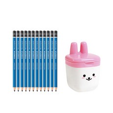 STAEDTLER 素描鉛筆 5B 12入+削筆機 隨機出貨, 混色, 1套