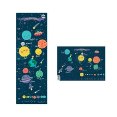 可愛太陽系海報+量身高太陽海報組, 混色