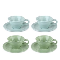 Portmerion Sophie Conran 茶杯和茶托 4 件套 0.3L, 隨機發貨, 1套