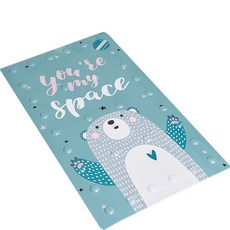 防滑PVC浴室淋浴腳踏墊 熊, 1個