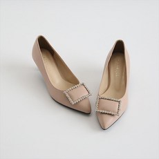 JACK&JILL 方形寶石裝飾中跟鞋 JA1101