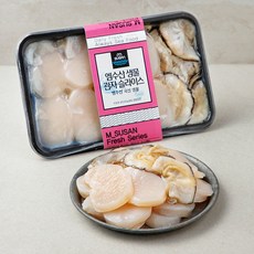 엠수산 생물 관자 슬라이스, 300g, 1팩