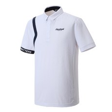 Cleveland GOLF 男士高爾夫 UV 阻隔袖下擺刻字彩色立領短袖 T恤 CGKMTS021