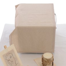 亞麻蕾絲微波爐罩, 自然米色