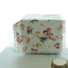 Heim&Heim 玫瑰蕾絲微波爐蓋布, 象牙色+多色