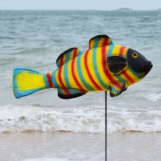 Cross I&C 熱帶魚雕像 室內裝飾品 長魚 大, D