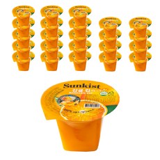 썬키스트 한국야쿠르트 컵과일 과일 in 주스 감귤컵, 100g, 24개