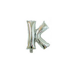 EMOKUBEE 派對字母氣球 K 40cm, 銀色, 10個