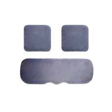 Meo 車用超細纖維坐墊3件組, 灰色, 1套