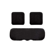 Meo 車用超細纖維坐墊3件組, 黑色, 1套