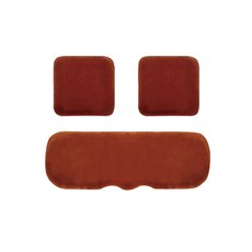 MEO 車用超細纖維坐墊3件組, 棕色, 1套