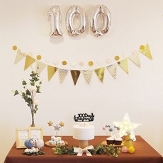 百日宴自助家庭派對道具輕巧組合 葉子蛋糕插牌, 混合色, 1套