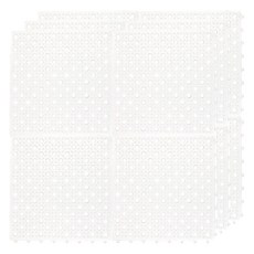 HUECRAFT 高級吸盤式浴室防滑組合地墊 30 x 30cm 4入, 白色, 3個