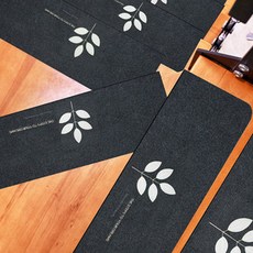 Sionnet 防滑夜光防滑樓梯墊, 夜光葉子海軍藍, 5個