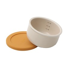 DOHO 副食品分裝碗, 米色 芥末黃, 1入, 180毫升