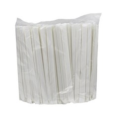에콜그린 생분해성 PLA 빨대 일반 개별종이포장 화이트, 200개, 1개