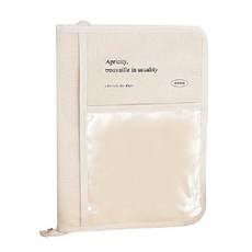 ICONIC 透明收納格素色平板包, 象牙