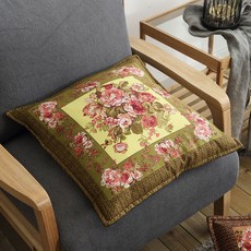 All That Home Flora 坐墊 + 附枕芯, 綠色