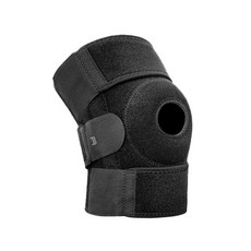 poq關節保護彈簧護膝 黑色, 黑色的