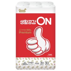 굿매너 3겹 생활공감ON 화장지 30m, 30개입, 1개