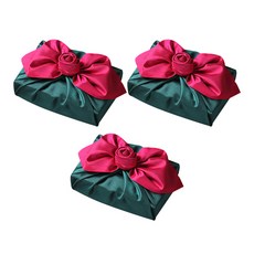 通商社禮物答謝禮禮物包裝絲綢包袱巾 90*90cm 302, 杜鵑花+綠色, 3個