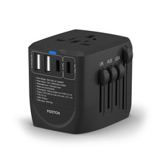 Yoitch Unity PD海外適用多功能插頭 34w, 混色, 1個