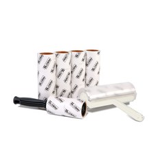 滾筒式黏毛器組+透明盒+填充膠帶 6入, 1套