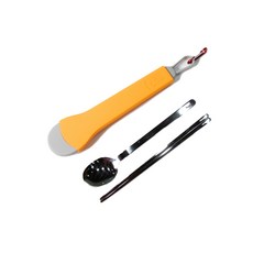 NEPA 便攜式矽膠餐具組+收納盒+登山扣, 橘色, 1組