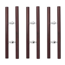 일자월넛나무 2타공 강화도어 손잡이 700 x 340 mm, 3개