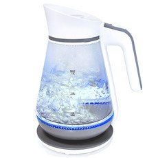 대우어플라이언스 유리포트 전기주전자 크림그레이, DEK-D6501