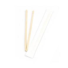 紙包裝高級圓形竹筷 20cm, 200個, 1個