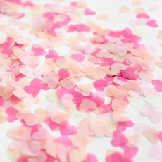 ebabyland Heart Confetti 花粉 10g, 象牙色+桃色+淺粉色+深粉色, 1個