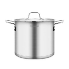 bella cuisine IH爐適用不鏽鋼雙耳深鍋+鍋蓋, 24cm, 9L, 單色, 1組