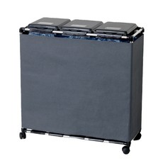 SENSE 2030 分離箱 3p + 四面蓋, 黑色（分類收集箱）、深灰色（四面有蓋）\