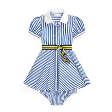 RALPH LAUREN 拉夫勞倫 POLO 嬰兒襯衫連衣裙腰帶燈籠褲套裝 CWPODRSF3D20123400