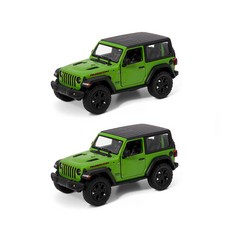KiNSMAR Jeep Wrangler JL 硬頂 1:34 合金車 2入, 隨機出貨, 1個