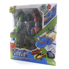 5 in 1 마그네틱 변신 합체 자석 자동차 로보트, 혼합색상, 1개