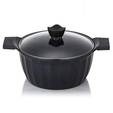 HAMPTONS ART-RAMIC電磁爐適用雙耳陶瓷不沾深湯鍋+鍋蓋組, 單色, 28cm