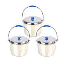 AnyST 提把式多功能不鏽鋼蒸煮鍋+鍋蓋 3件組, 38cm, 混色