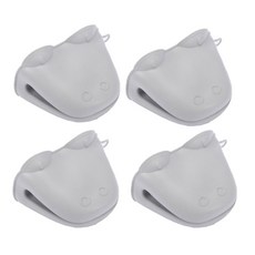 動物烤箱夾, 灰色的, 4個