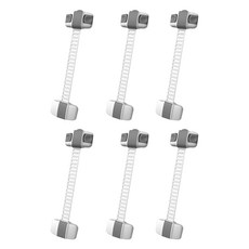 抽屜防開安全鎖, 灰色, 6入