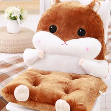 Hamtori分離式拉鍊坐墊, 棕色的